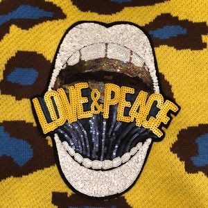 NWOT love and peace oversized sweater